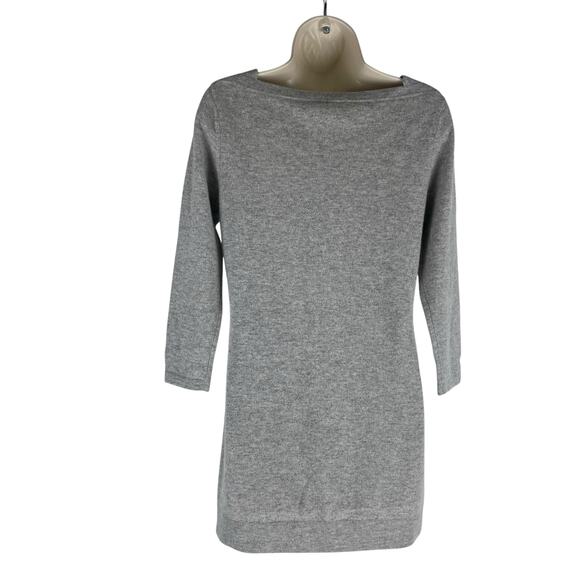 Magaschoni 100% Cashmere Square Neck Tunic Sweater Gray Size S - Picture 4 of 7